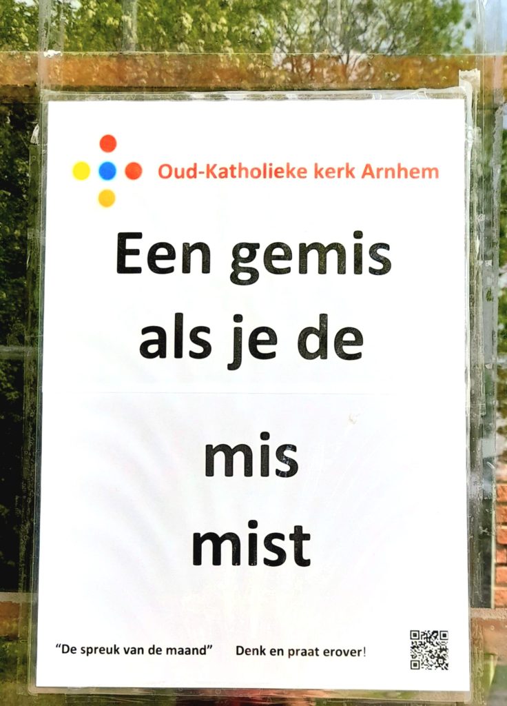 Een gemis als je de mis mist